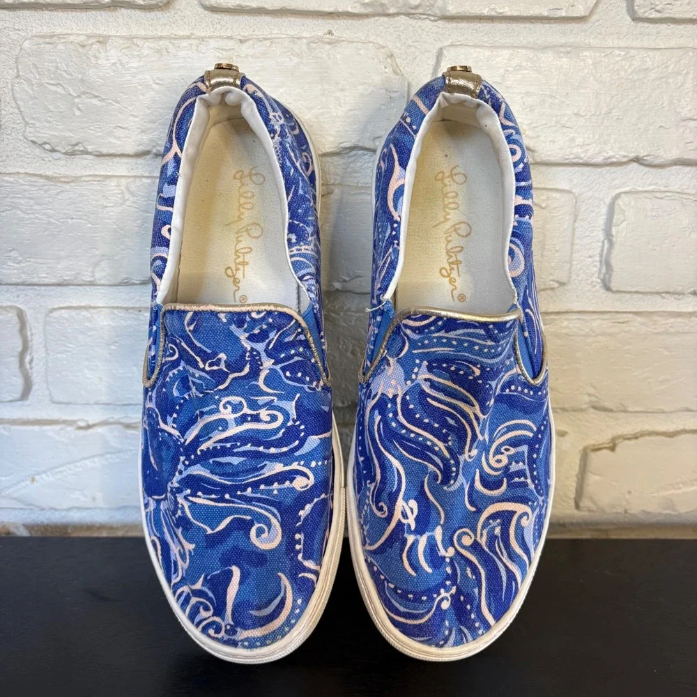 Lilly Pulitzer Julie Canvas Slip On Sneaker Women's‎ Size 7